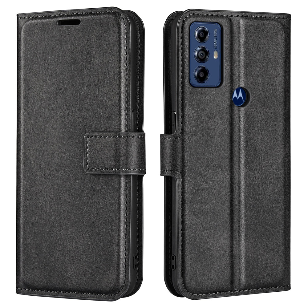 For Motorola Moto G Play (2023) 4G Calf Texture PU Leather Wallet Case Square Magnetic Clasp Stand Flip Phone Cover For Motorola Moto G Play (2023) 4G Calf Texture PU Leather Wallet Case Square Magnetic Clasp Stand Flip Phone Cover